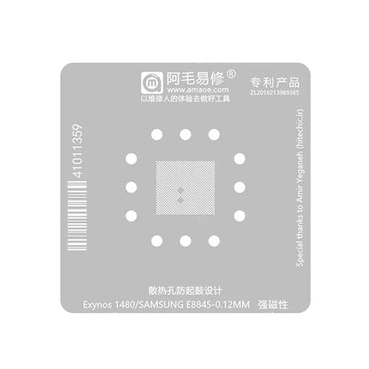 AMAOE Exynos 1480 S5E8845 BGA Stencil, 0.12mm
