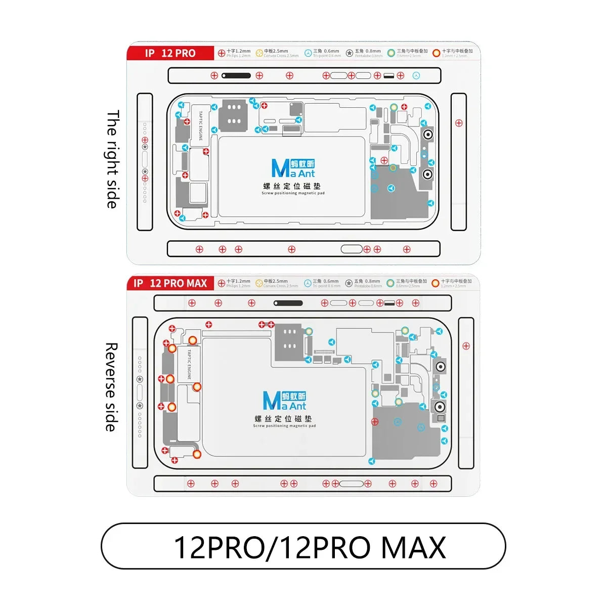 MaAnt screw positioning plus magnetic pad for iPhone X-15pro Max screw holder chart pad mobile phone repair and disassembly tool