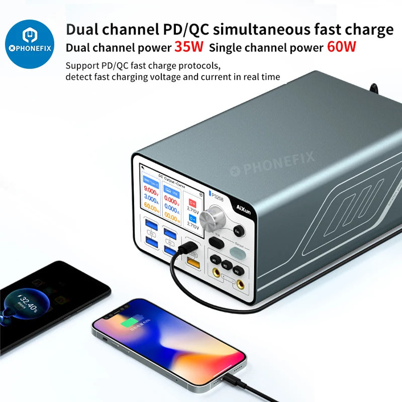 AIXUN P3208 Intelligent Regulated Power Supply For iPhone 7-16 PRO MAX Android Motherboard Battery Testing Mobile Phone Repair