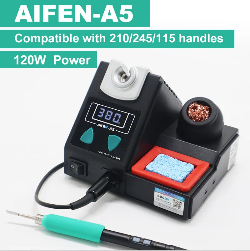 AIFEN A5 Soldering Station Compatible Soldering Iron Tips C210 245 C115 Handle Soldering and Rework Station Electronic Tool