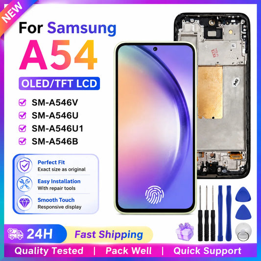New OLED Display For Samsung Galaxy A54 5G LCD Touch Screen Digitizer Assembly For Samsung A54 Screen SM-A546V Replacement Parts