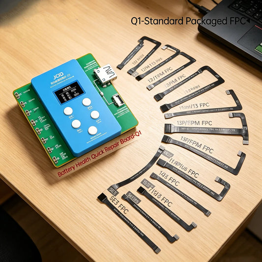Programador de reparación de salud de batería JCID Q1, placa de calibración para restaurar la salud al 100% y eliminar la ventana emergente de servicio para iPhone 11-15