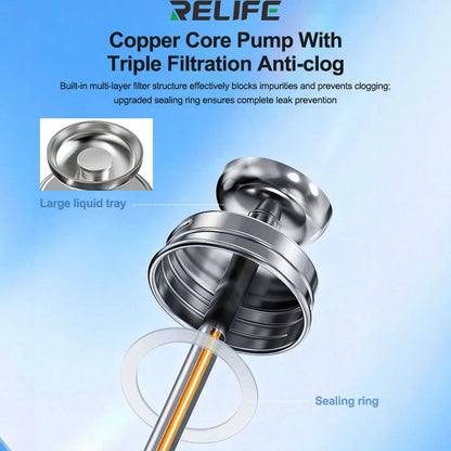 RELIFE TB3 Solvent Bottle Copper Core Pump Anti-clog and Anti-splash Liquid Flux Alcohol Oil Dispenser Bottle Cleaner