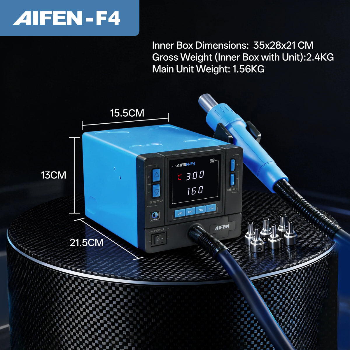 AIFEN F4 Hot Air Gun Rework Station 1000W High Power Phone Repair Welding Tools for Electronic Component Soldering