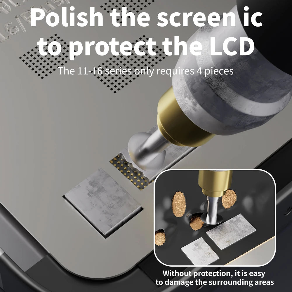 Lanrui LCD Screen Display IC Protection BGA Reballing Stencils for iPhone 11-16 Pro Max, Welding Protection & Insulation Tools