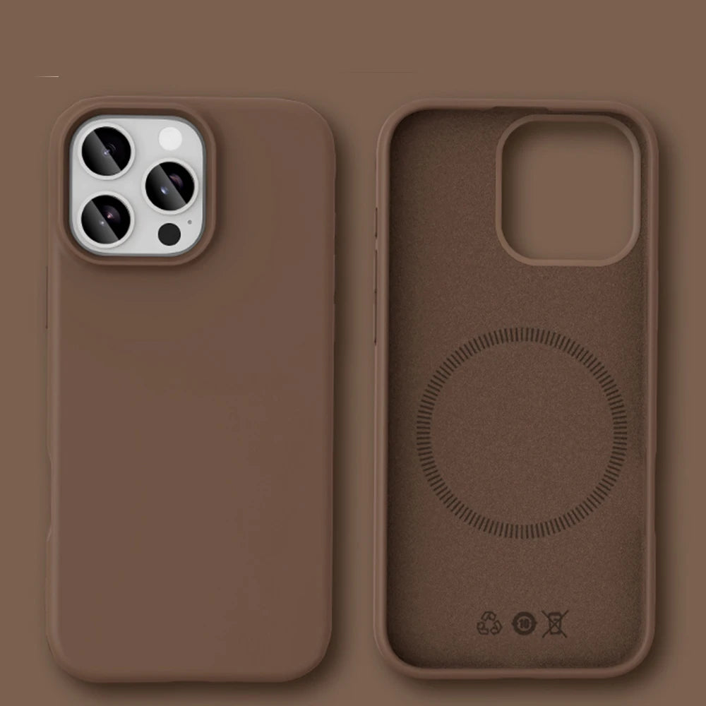 Original Liquid Silicone For Magsafe Magnetic Case For iPhone 18 17 Air 16 E 15 14 13 Pro Max Plus Charging Skin-friendly Cover