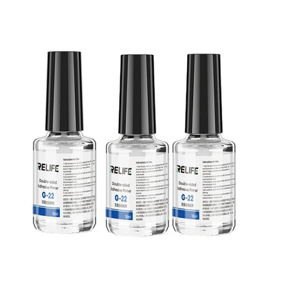 RELIFE G-22 18ml Double-sided Adhesive Primer Built-in Brush Threaded Mouth for Phone Frame Car Plastic Glass Repair