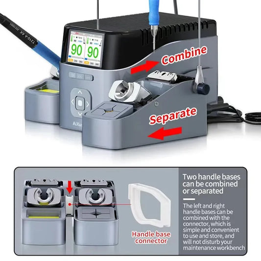 AIXUN T420D Dual Soldering Station for T245/T210/T115 Handles