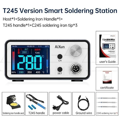 Aixun 200W T3A Smart Soldering Station Supports T12/T245 Handle for Motherboard PCB BGA Welding Repair Soldering Station Tools
