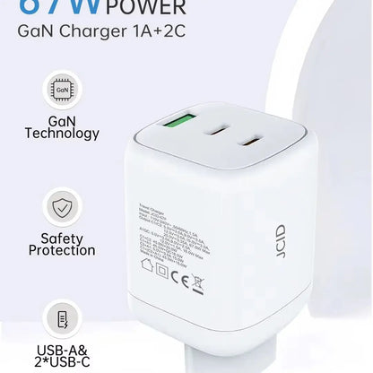 JCID GaN Charger Multi-Power 30/45/67W PD Adapter with Data Cable for Smartphone Tablet Home And Repair Shop Use