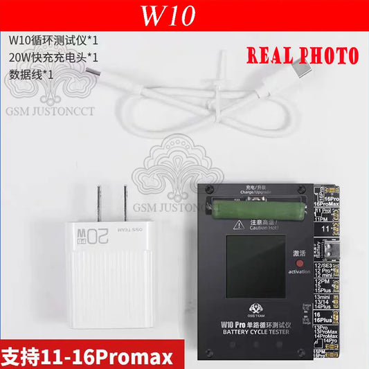 OSS Team W11S W10 W09 Probador emergente de duración de batería Aumentar rápidamente para iPhone11-17 ProMax Salud de la batería y Herramienta de reemplazo de batería