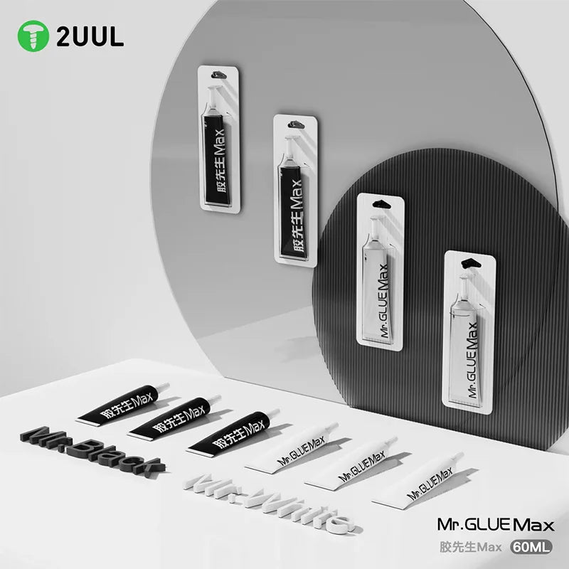 2UUL DA45/DA46 MR. Glue Max 60ml Black/white High-Strength Adhesive Fast Drying Multi-Purpose Glue for phone Electronic Repairs