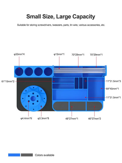 RELIFE RL-001H 360° Rotating Intelligent Repair Storage Rack Rotating Classified for Screwdriver Tweezers Parts Tin Wire Tools