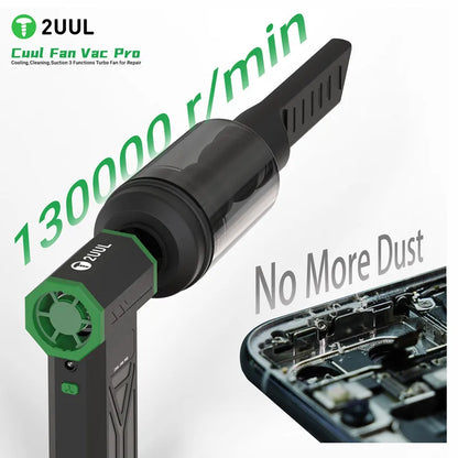 2UUL DA97 DA970 Cuul Fan Vac Pro Portable Air Blower 130000r/min 3 in 1 Mobile Phone Repair Cooling Cleaning Suction Turbo Fan