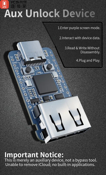 YCS-A12/A13 Chip Engineering Mode Device / USB Purple Screen Module – Supports XR XS XS Max 11 11P 11PM iPad 9 and SE 2020