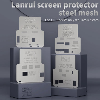 Lanrui LCD Screen Display IC Protection BGA Reballing Stencils for iPhone 11-16 Pro Max, Welding Protection & Insulation Tools