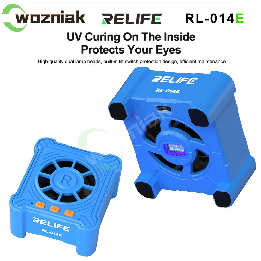 RELIFE RL-014E UV Lamp Curing Fan 6W | 3-Speed Smoke Exhaust Cooling for Mobile Phone Motherboard Repair