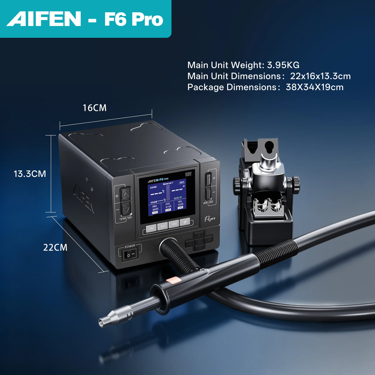 AIFEN F6PRO Hot Air Rework Station Industrial-Grade Hot AirAI Gun Electronics Soldering Station BGA SMD PCB Heat Gun