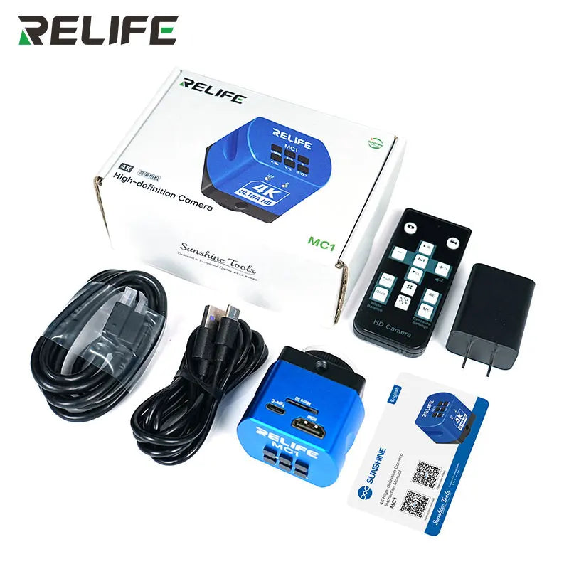 RELIFE MC1 4K HD Microscope Camera 4K Dynamic Image Quality 60 Million Pixel Image Quality for Various Types of Microscopes