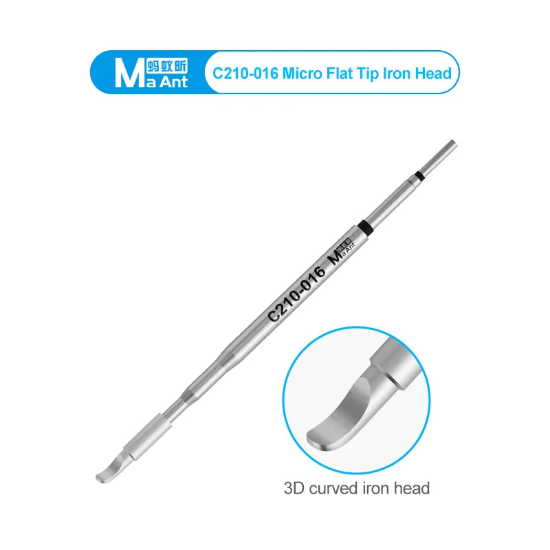 MaAnt C210-016 Curved Soldering Iron Tip