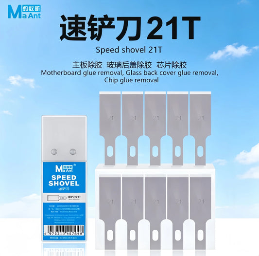 MAANT 21T 12mm PCB Adhesive Scraper Blades, 10 Pieces