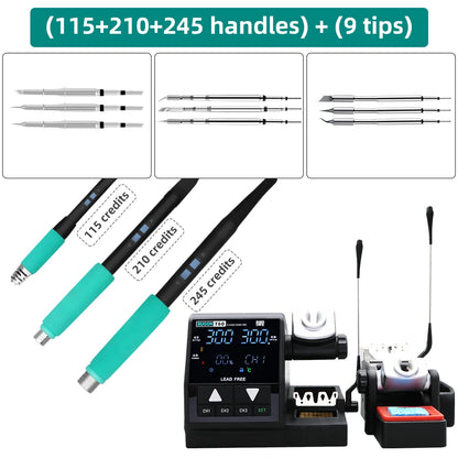 SUGON T60 Soldering Station Double Station Welding Rework Station Compatible with 115 210 245 Handle For BGA PCB Repair Tools