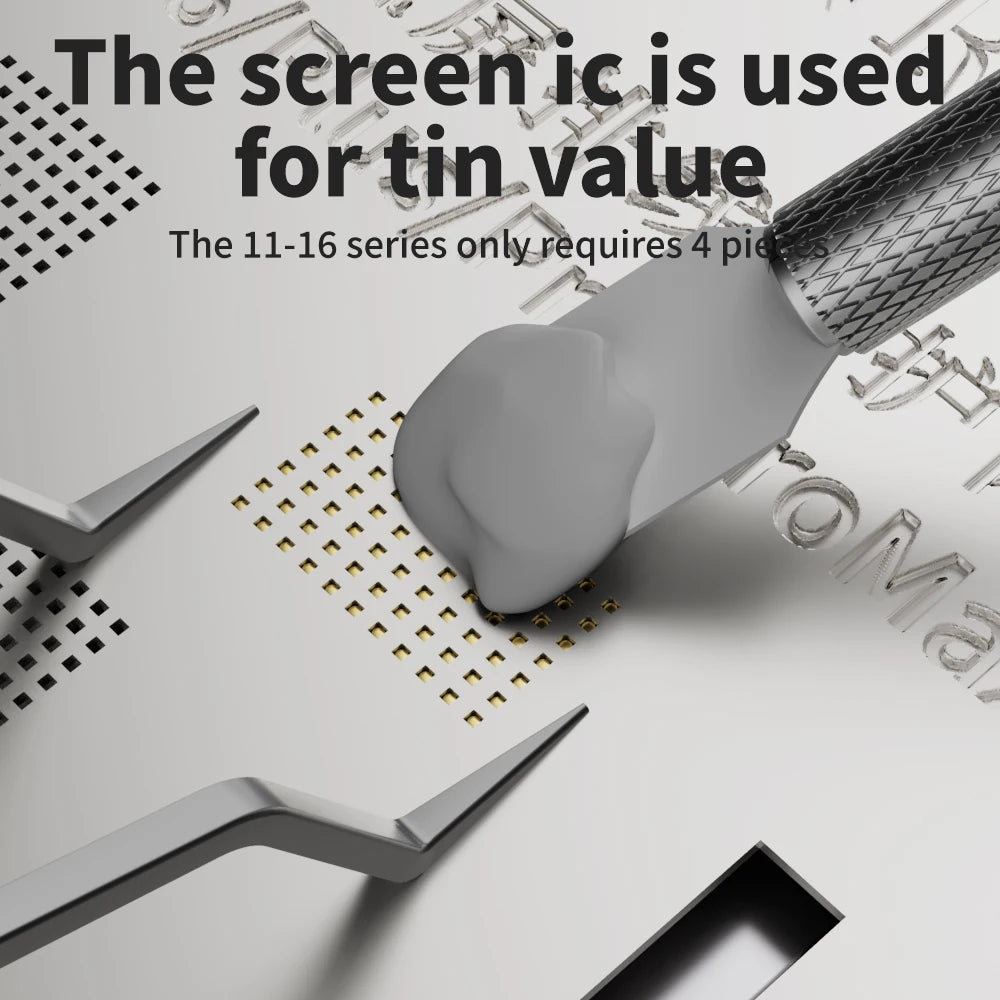 Lanrui LCD Screen Display IC Protection BGA Reballing Stencils for iPhone 11-16 Pro Max, Welding Protection & Insulation Tools