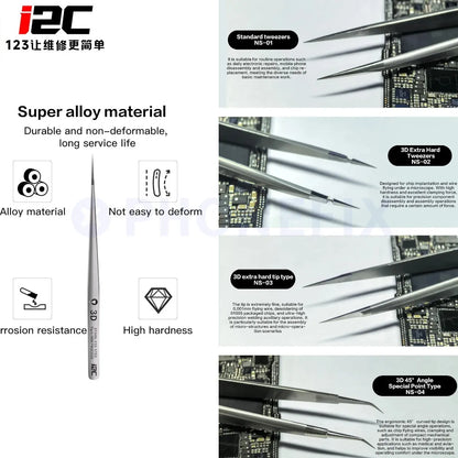 i2C NS-Series 3D Alloy Precision Tweezers