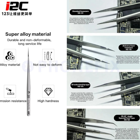 i2C NS-Series 3D Alloy Precision Tweezers