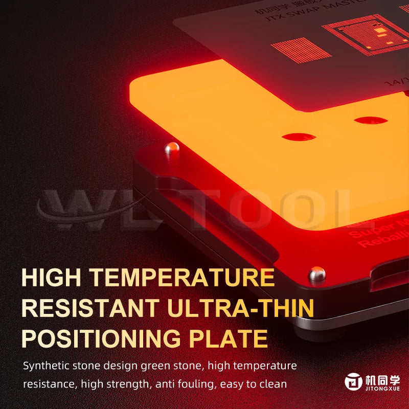 JTX SWAP MASTER Stencil Kit for IPhone 8-16 Pro/Max Super Magnetic Reballing Platform with Magnetic Base Repair Tools
