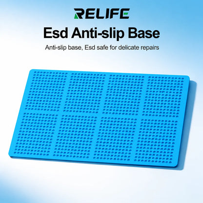 RELIFE RL-004DS Silicone Work Mat 500C Heat Proof ESD Anti Static Foldable for Mobile Phone IC Soldering Repair