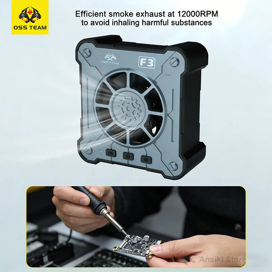 Ventilador de curado y enfriamiento UV OSS F3, enfriamiento en 3 segundos para reparación de teléfonos, soldadura de PCB, extracción de humo, herramienta de disipación de calor y enfriamiento rápido