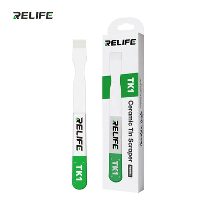 RELIFE TK1 Ceramic Solder Scraper Non-magnetic Anti-static For BGA Motherboard Chip Repair Tin Planting Tin Scraper