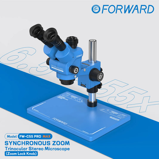 FORWARD FW-C55Pro/TS 6.5-55X Trinocular Microscope