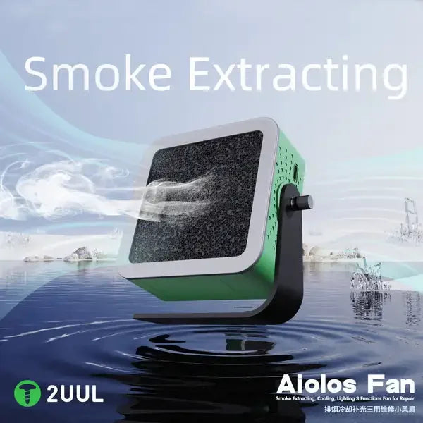 2UUL Aiolos Smoke Extracting Fan with Lighting Function for Mobile Phone Maintenance Motherboard Welding Repair Cooling Fan