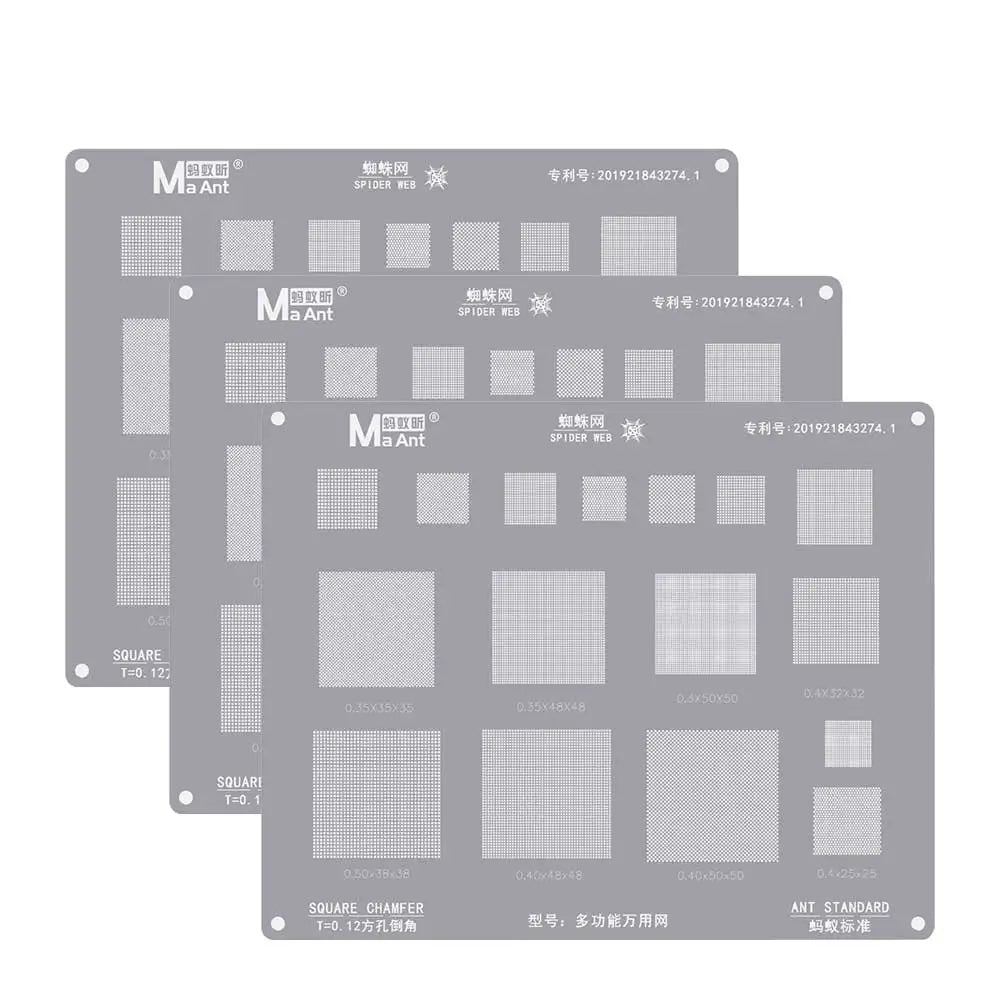 MAANT Universal Multi-Pattern BGA Reballing Stencil
