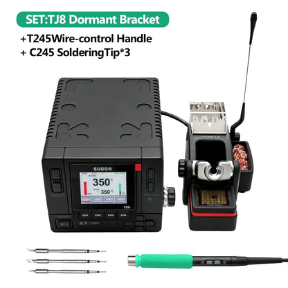 SUGON T66 230W Soldering Station Intelligent Dual Rework Station Fast Heating Welding Machine 7 Languages Phone PCB Repair Tools