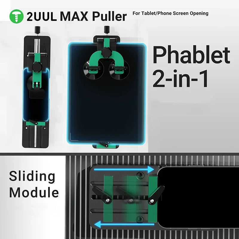 2UUL DA06 MAX Puller for Tablet Phone Screen Opening Fixture Double Suction Cup LCD Screen Disassemblely Clamp Repair Tool