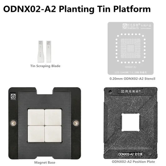 Juego de plataforma magnética Amaoe para reballing de CPU de Nintendo Switch ODNX02-A2 (0,2 mm)