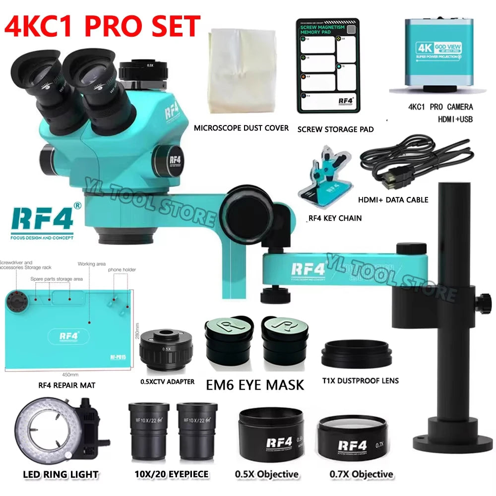 RF4 Swing-Arm Microscope and Camera Kit Options