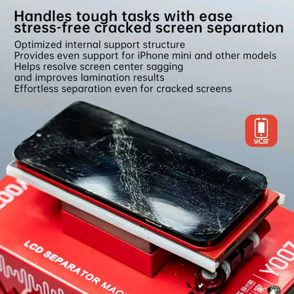 YCS Visual Separation Mold Phone Screen Repair Fixture Compatible with 99% Flat & Curved Screens Universal Mobile Repair Tool