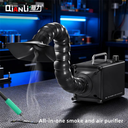 Dispositivo para fumadores QianLi AF100, herramienta antipolvo y purificador de humo con medidor de potencia, filtración de tres capas y gran potencia de succión