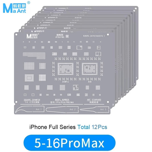 MAANT iPhone CPU/NAND BGA Reballing Stencil Options