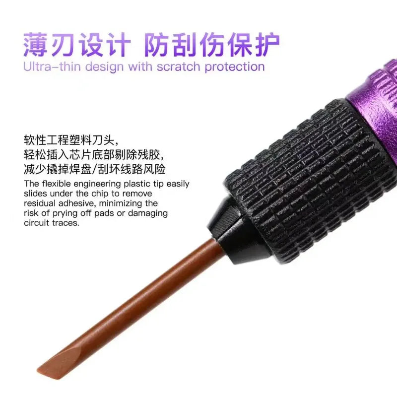 Cuchilla LUBAN L05 antirrayas para desengomado de CPU, eliminador de pegamento para chips de CI BGA, herramienta de reparación de placas base para teléfonos móviles y tabletas