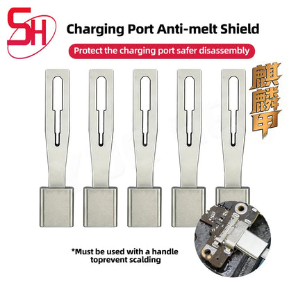 YCS Mr.Yang 5Pcs Phones Tail Plug Anti Melting Protective Cover Kirin Armor Disassembly Welding No Deformation Disassembly Tools
