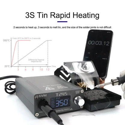 RELIFE GVM T245 Soldering Station Warming Automatic Sleep 130W Soldering Station Mobile Phone Repair Constant Temperature