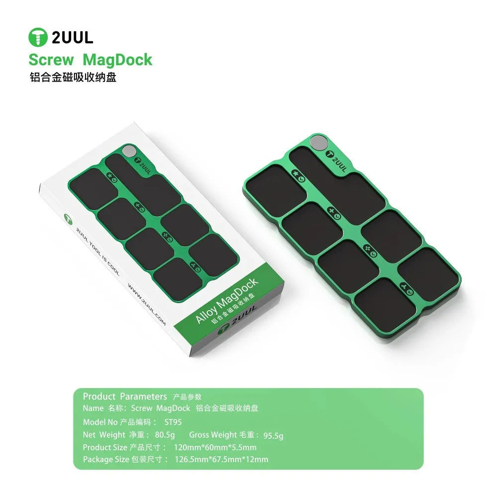 Organizador magnético para tornillos de aleación 2UUL ST-95 con compartimentos