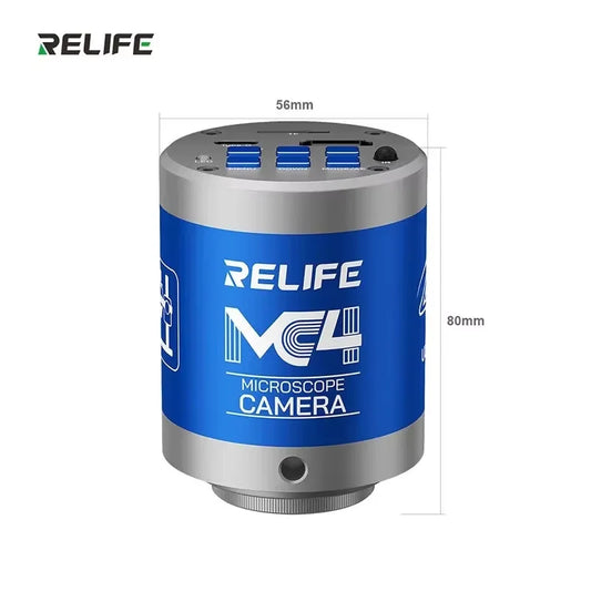 Microscopio digital RELIFE MC4 con cámara Ultra HD 4K, interfaz dual HDMI y Type-C, para reparación de teléfonos móviles, soldadura e inspección de PCB