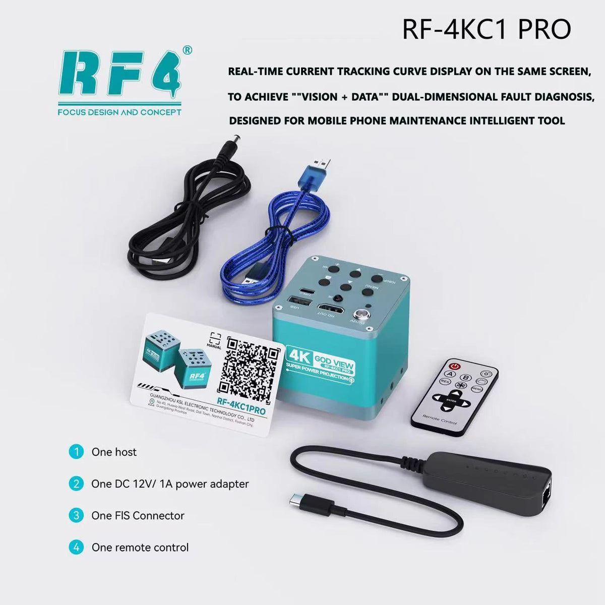Opciones de cámaras para microscopio RF4 4KC7/4KC1 PRO/2KC2 PRO
