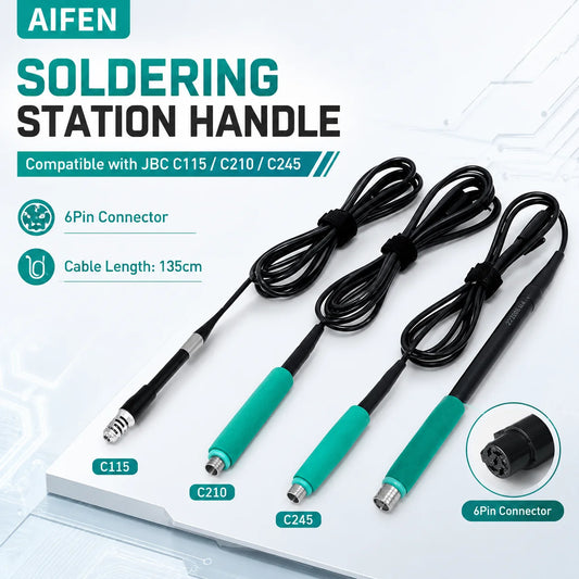 Mango de soldador AIFEN para puntas C210 C245 C115, compatible con estación de soldar A9 A9Pro, herramienta de repuesto